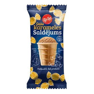 SALDĒJUMS TIP TOP SĀĻĀ KARAMEĻU GARŠA VAFEĻU GLĀZĒ 65G