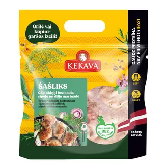 ŠAŠLIKS ĶEKAVA CĀĻA ŠĶIŅĶI BEZ KAULA SĪP. UN DIĻĻU MAR. 900G