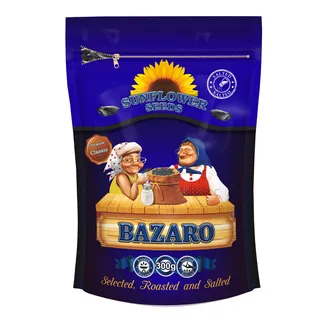SAULESPUĶU SĒKLAS BAZARO MELNAS CEPTAS AR SĀLI 300G