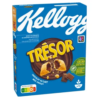 SAUSĀS BROKASTIS KELLOGGS TRESOR MILK CHOCO 410G