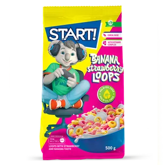 SAUSĀS BROKASTIS START BANĀNU UN ZEMEŅU GREDZENTIŅI 500G