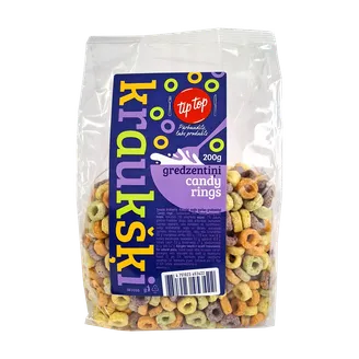 SAUSĀS BROKASTIS TIP TOP CANDY RINGS 200G