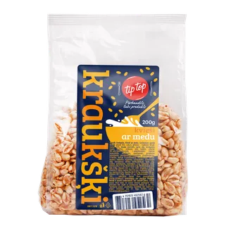 SAUSĀS BROKASTIS TIP TOP KVIEŠI AR MEDU 200G