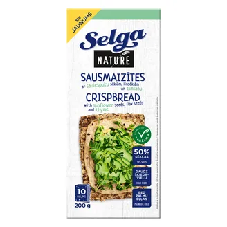 SAUSMAIZĪTES SELGA NATURE AR TIMIĀNU UN SĒKLĀM 200G