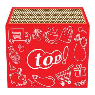 SĒRKOCIŅI TIP TOP SAFETY MATCHES TOP LOGO LIELIE 30GAB