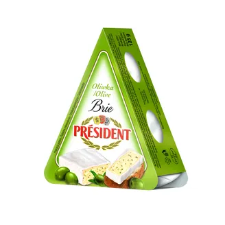 Siers Brie PRESIDENT ar olīvu garšu 125g