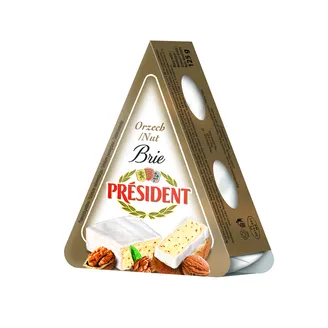 Siers Brie PRESIDENT ar riekstiem 125g