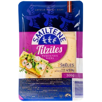 Siers Tilzītes SMILTENE 45% šķēles 300g