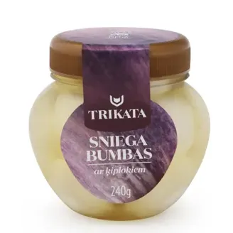 Siers Trikāta Sniega bumbas ar ķiplokiem 240/150g