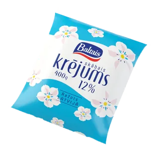 SKĀBAIS KRĒJUMS BALTAIS 12% 400G POLIPAKA