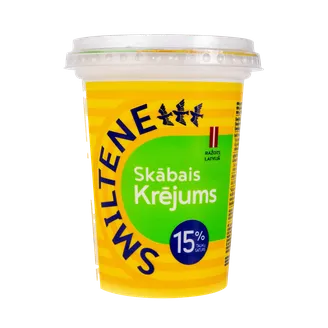 Skābais krējums Smiltene 15% 400g