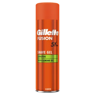 SKŪŠANĀS ŽELEJA GILLETTE FUSION5 SENSITIVE ALMOND OIL 200ML