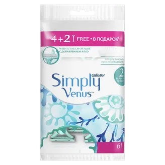 SKUVEKĻI GILLETTE VENUS SIMPLY2 VIENREIZLIET.4 GAB.+2 GAB.