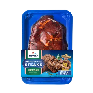 STEIKS BIOVELA MEXICAN CŪKGAĻAS SAUSI MARINĒTS 400G