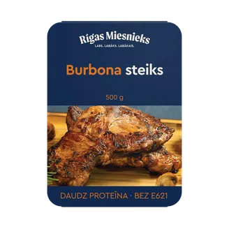 STEIKS RĪGAS MIESNIEKS CŪKGAĻAS BURBONA MARINĀDĒ 500G