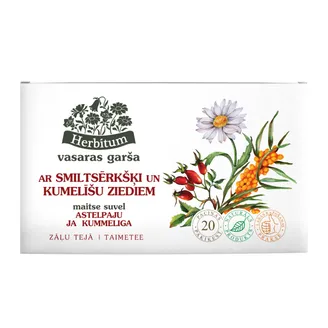 TĒJA ZĀĻU HERBITUM AR SMILTSĒRK.UN KUMELĪŠU ZIEDIEM 2GX20