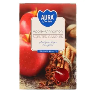 TĒJAS SVECES AROM. APPLE-CINNAMON DISPLAY 6GAB.