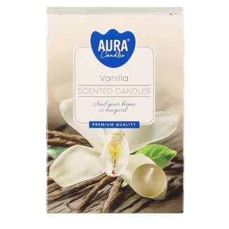 TĒJAS SVECES AROM. AURA VANIĻA 4H 6GAB.