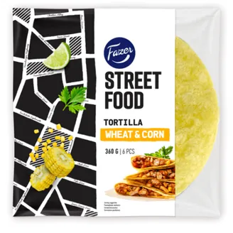 TORTILLA FAZER STREET FOOD KVIEŠU KUKURŪZAS 6GB 360G