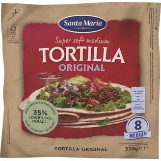 TORTILLAS SANTA MARIA KVIEŠU 320G