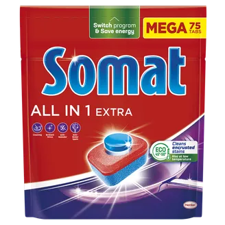 TRAUKU MAZG.MAŠĪNAI TABLETES SOMAT ALL IN1 EXTRA 75GAB