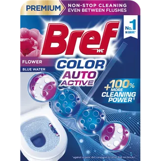 TUALETES BLOKS BREF COLOR AUTO ACTIVE FLOWERS 50G