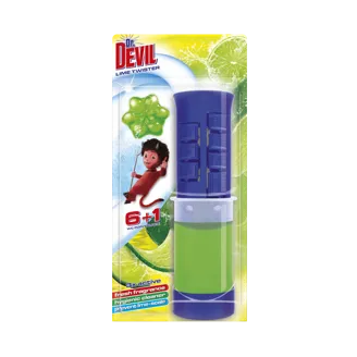 TUALETES BLOKS DR.DEVIL PAŠLĪM.GĒLA DISKI AR DOZAT.LIME 45ML