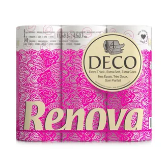 TUALETES PAPĪRS RENOVA DÉCO 4KĀRTAS 9RUĻĻI