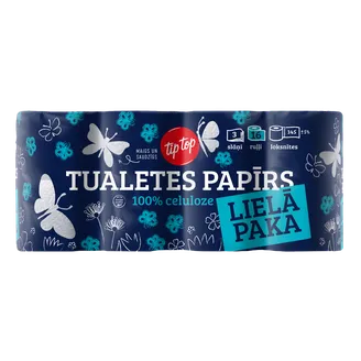 TUALETES PAPĪRS TIP TOP 3KĀRTAS 16RUĻĻI