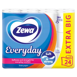 TUALETES PAPĪRS ZEWA EVERYDAY 3KĀRTAS 24RUĻĻI