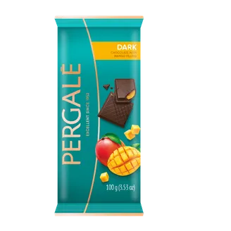 Tumšā šokolāde PERGALE ar mango pildījumu 100g