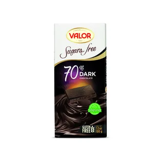TUMŠĀ ŠOKOLĀDE VALOR BEZ CUKURA 70% 100G