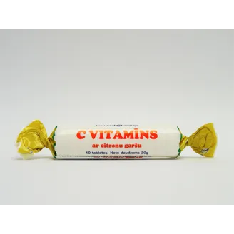 UZTURA BAGĀTINĀTAJS KONFEKTES VITAMĪNS C CITRONU 30G 10GAB