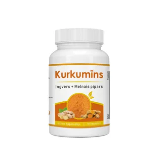 UZTURA BAGĀTINĀTĀJS KURKUMĪNS+INGVERS+MELNAIS PIPARS 30GAB