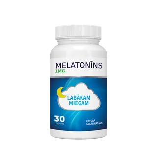 UZTURA BAGĀTINĀTĀJS MELATONĪNS SLEEP 30GAB.