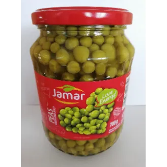 ZAĻIE ZIRNĪŠI JAMAR KONSERVĒTI 700G STIKLĀ