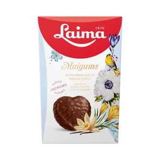 ZEFĪRS ŠOKOLĀDĒ LAIMA MAIGUMS SIRDS FORMAS 135G