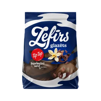 ZEFĪRS TIP TOP GLAZĒTS AR VANIĻAS GARŠU 180G