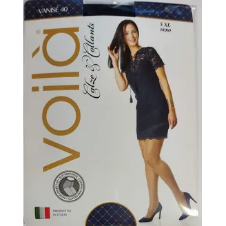 ZEĶUBIKSES SIEVIEŠU VOILA VANISE 40 DEN 5655 NERO 5XL