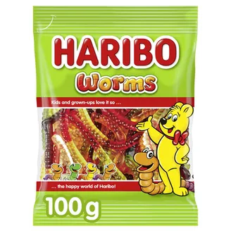 ŽELEJKONFEKTES HARIBO WORMS 100G