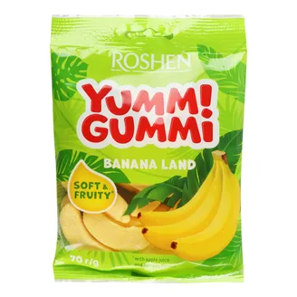 ŽELEJKONFEKTES ROSHEN YUMMI GUMMI BANANA 70G