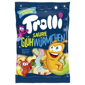 Želejkonfektes TROLLI Glowworms 100g