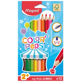 ZĪMUĻI KRĀSAINI 12 KRĀSAS COLOR PEPS MAPED