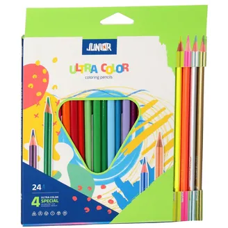 ZĪMUĻI KRĀSAINI TRIJSTŪRVEIDA 24 KRĀSAS ULTRA COLOR
