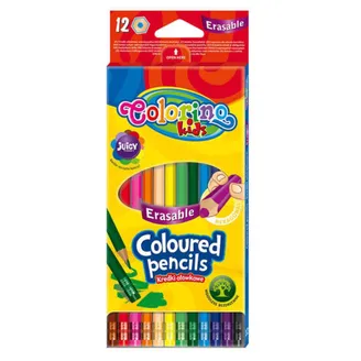 ZĪMUĻI KRĀSAINIE COLORINO ŠEŠSTŪRVEIDA DZĒŠAMI 12GAB