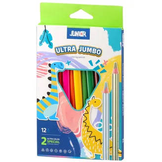 ZĪMUĻI KRĀSAINIE XL TRIJSTŪRVEIDA 12 KRĀSAS ULTRA JUMBO