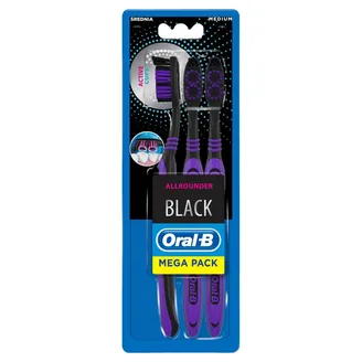 Zobu birste ORAL-B Allrounder Black, Medium, 3 gab.