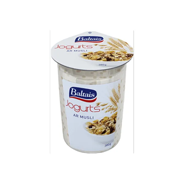 Baltais jogurts ar musli, 380g