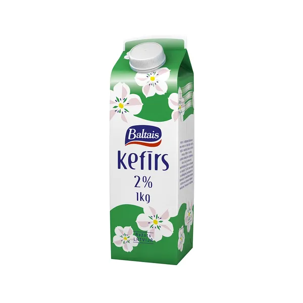 Kefīrs Baltais 2% 1kg