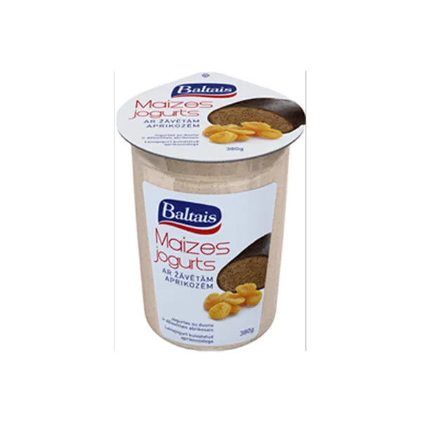 Baltais Maizes jogurts ar žāvētām aprikozēm, 380 g